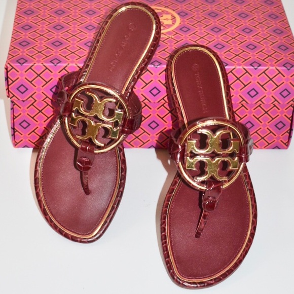 TORY BURCH METAL MILLER CROCO EMBOSS - Picture 2 of 7